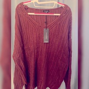 NWT maroon cozy knit sweater